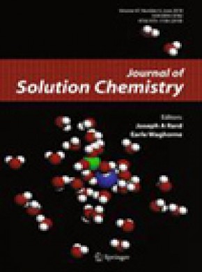 Journal Of Solution Chemistry杂志