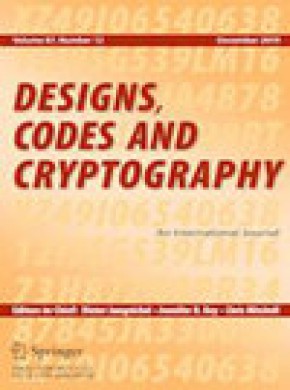 Designs Codes And Cryptography杂志