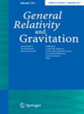 General Relativity And Gravitation杂志