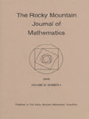 Rocky Mountain Journal Of Mathematics杂志