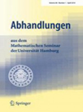 Abhandlungen Aus Dem Mathematischen Seminar Der Universitat Hamburg杂志