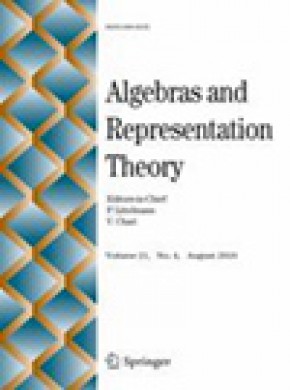 Algebras And Representation Theory杂志