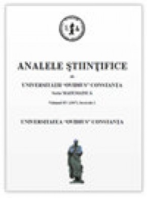 Analele Stiintifice Ale Universitatii Ovidius Constanta-seria Matematica杂志