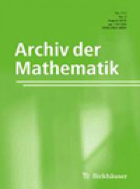 Archiv Der Mathematik杂志