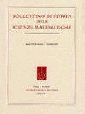 Bollettino Di Storia Delle Scienze Matematiche杂志