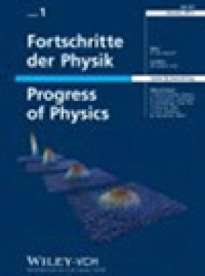 Fortschritte Der Physik-progress Of Physics杂志