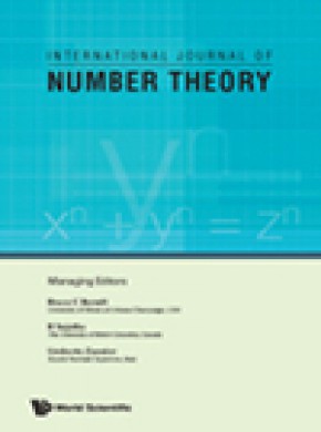 International Journal Of Number Theory杂志