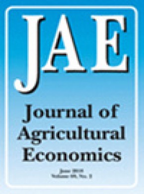 Journal Of Agricultural Economics杂志