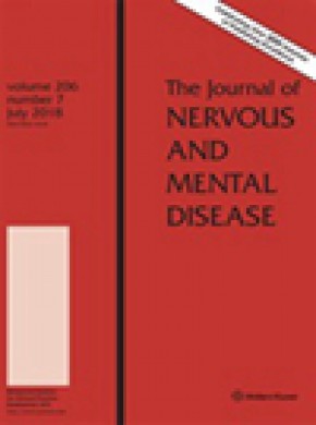 Journal Of Nervous And Mental Disease杂志