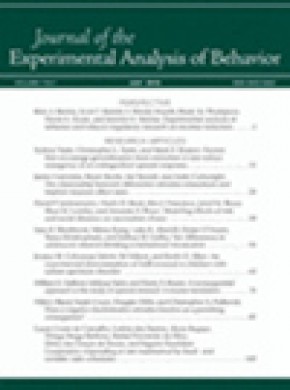 Journal Of The Experimental Analysis Of Behavior