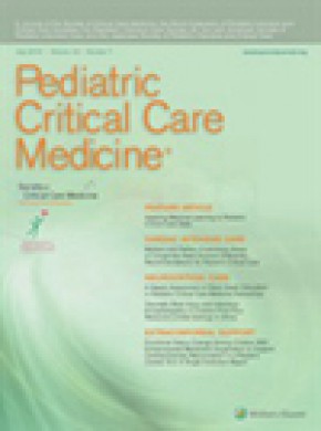 Pediatric Critical Care Medicine杂志