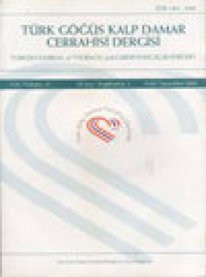 Turk Gogus Kalp Damar Cerrahisi Dergisi-turkish Journal Of Thoracic And Cardiova杂志