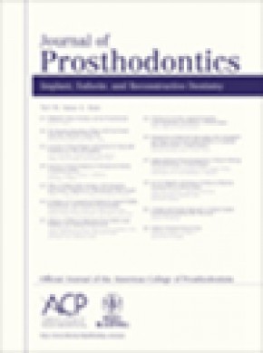 Journal Of Prosthodontics-implant Esthetic And Reconstructive Dentistry杂志