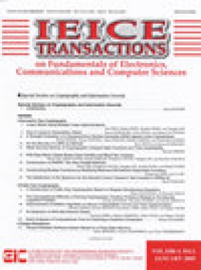 Ieice Transactions On Fundamentals Of Electronics Communications And Computer Sc杂志