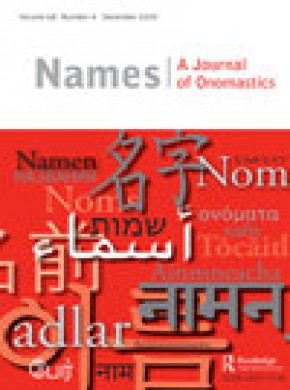 Names-a Journal Of Onomastics杂志