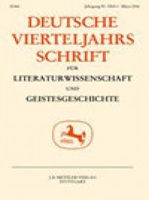 Deutsche Vierteljahrsschrift Fur Literaturwissenschaft Und Geistesgeschichte杂志