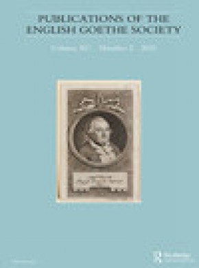 Publications Of The English Goethe Society杂志