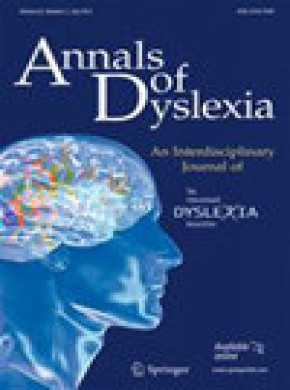 Annals Of Dyslexia杂志