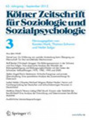 Kolner Zeitschrift Fur Soziologie Und Sozialpsychologie杂志