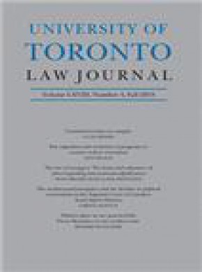 University Of Toronto Law Journal杂志