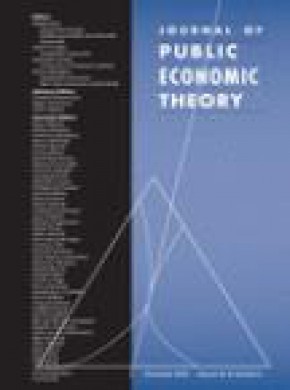 Journal Of Public Economic Theory杂志