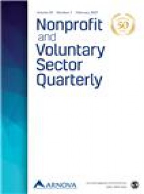 Nonprofit And Voluntary Sector Quarterly杂志