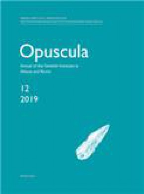 Opuscula-annual Of The Swedish Institutes At Athens And Rome杂志