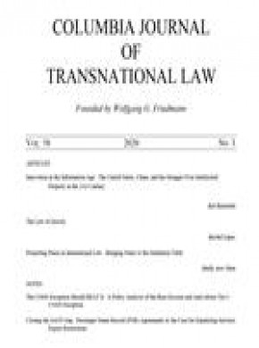 Columbia Journal Of Transnational Law杂志