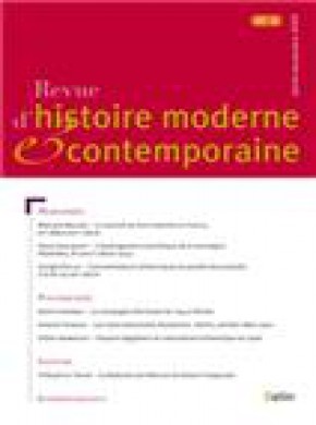 Revue D Histoire Moderne Et Contemporaine杂志