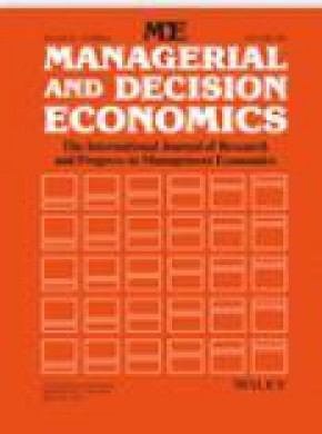 Managerial And Decision Economics杂志