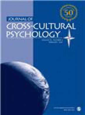 Journal Of Cross-cultural Psychology