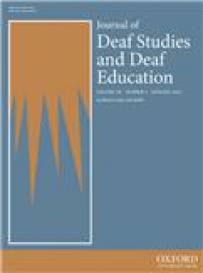 Journal Of Deaf Studies And Deaf Education