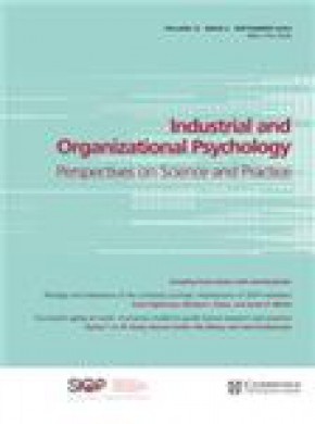 Industrial And Organizational Psychology-perspectives On Science And Practice杂志