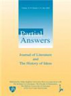 Partial Answers-journal Of Literature And The History Of Ideas杂志