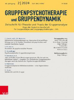 Gruppenpsychotherapie Und Gruppendynamik杂志