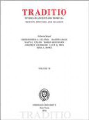 Traditio-studies In Ancient And Medieval History Thought And Religion