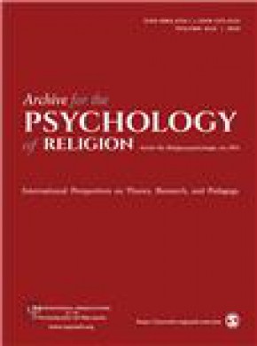 Archive For The Psychology Of Religion-archiv Fur Religionspsychologie杂志