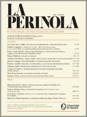 Perinola-revista De Investigacion Quevediana杂志