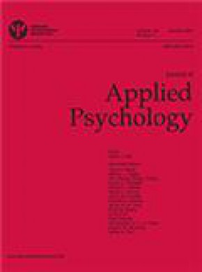 Journal Of Applied Psychology杂志