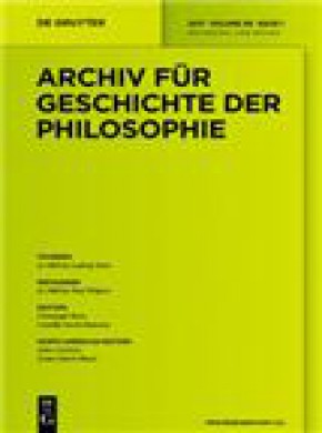 Archiv Fur Geschichte Der Philosophie杂志