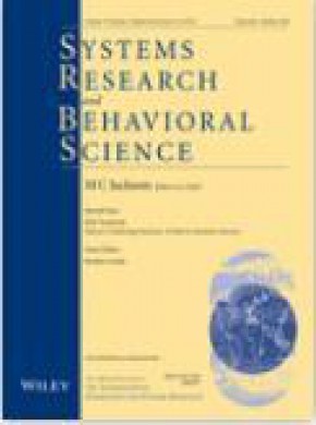 Systems Research And Behavioral Science杂志