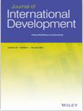 Journal Of International Development杂志