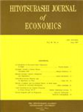 Hitotsubashi Journal Of Economics杂志