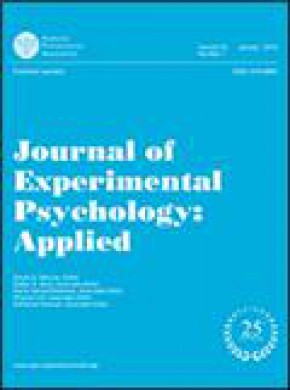 Journal Of Experimental Psychology-applied杂志