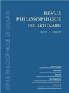 Revue Philosophique De Louvain杂志