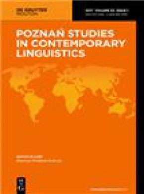 Poznan Studies In Contemporary Linguistics杂志