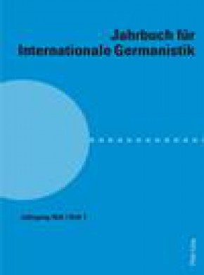 Jahrbuch Fur Internationale Germanistik杂志