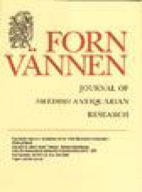 Fornvannen-journal Of Swedish Antiquarian Research