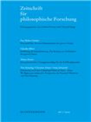 Zeitschrift Fur Philosophische Forschung杂志