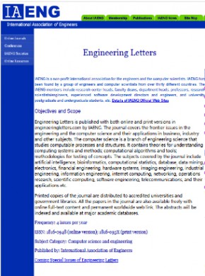 Engineering Letters杂志